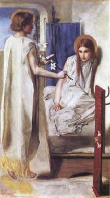 Dante Gabriel Rossetti Ecce Ancilla Domini (The Annunciation) (mk28) Norge oil painting art
